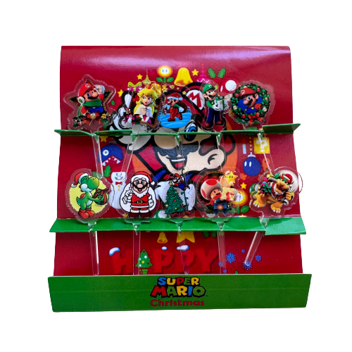Christmas Super Mario Acrylic Food Pick