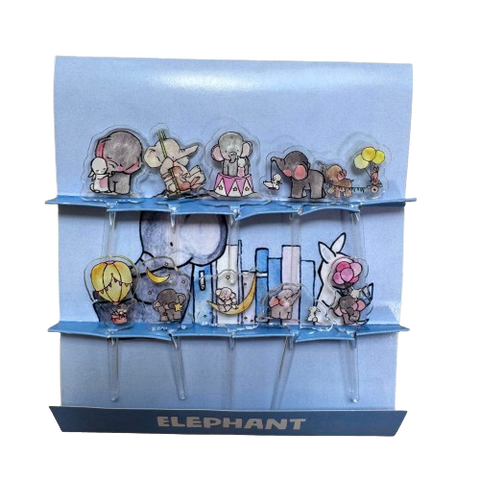 Elephants Acrylic Food Pick