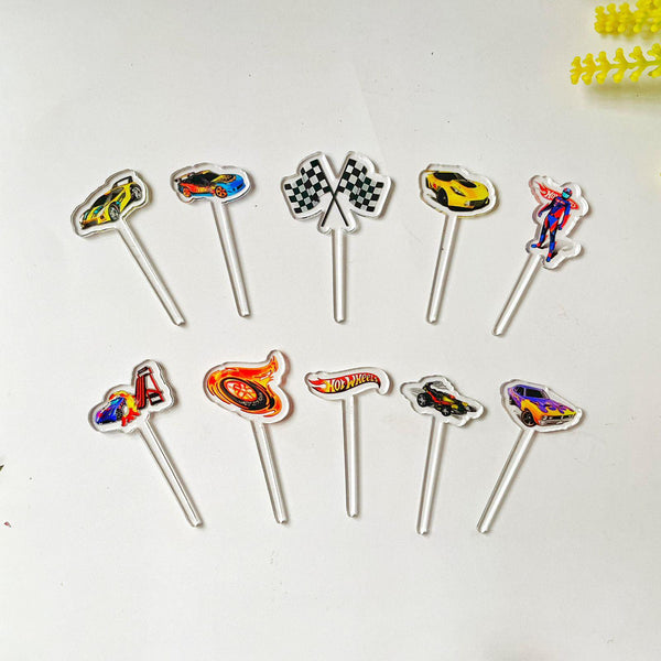 Hot Wheels Acrylic Food Picks