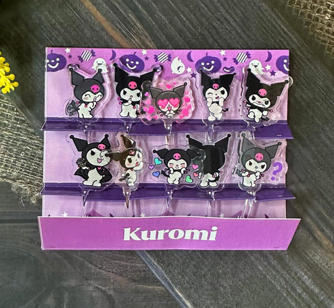 Kuromi Acrylic Food Picks