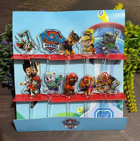 Paw Patrol Acrylic Food Picks