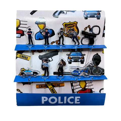 Police Acrylic Food Picks