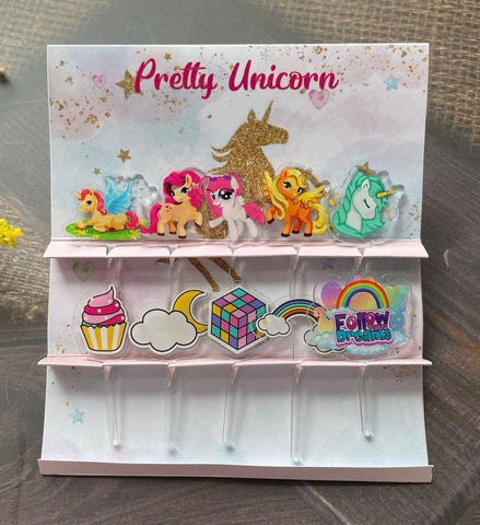 Unicorn Acrylic Food Picks